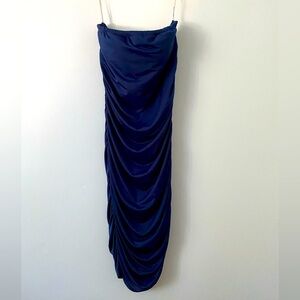 Poetry Strapless Tube Dress Size Large Blue Cocktail Dress Homecoming Dress